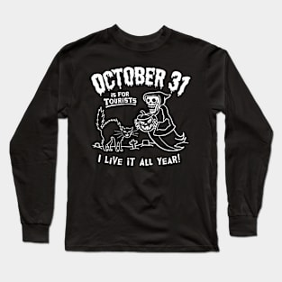 Funny Grim Reaper Halloween - Black Long Sleeve T-Shirt